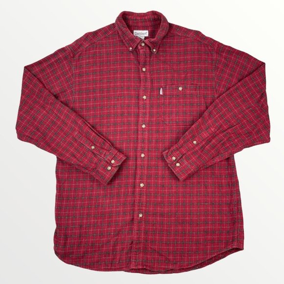 Carhartt Other - Carhartt Y2K Flannel Mens Plaid Casual Workwear Button Down Long Sleeve Shirt XL